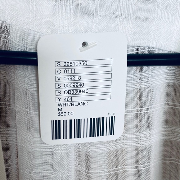 Silence & Noise High Low Wrap Front Blouse NWT White Size M - Picture 7 of 7